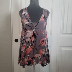 LUSH Flowy Floral Sleeveless Top, EUC